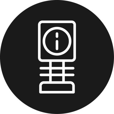 Bilgi Standı Çemberi BG Simgesi, Basit Tasarımlı Vektör Resimleri