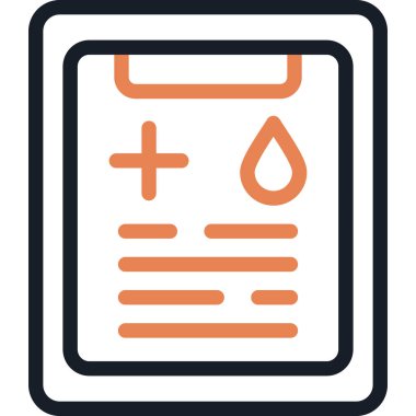 Tıbbi Test Satırı Simgesi, Basit Tasarımlı Vektör Resimleri