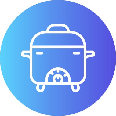 Elektrik Tava Çizgisi Gradyan Çemberi Simgesi, Basit Tasarımlı Vektör Resimleri