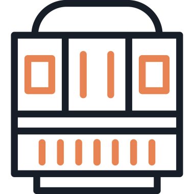 Gazete Standı Simgesi, Basit Tasarımlı Vektör İllüzyonu