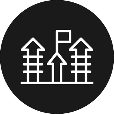 Kariyer Kılavuzu Çemberi BG Simgesi, Basit Tasarımlı Vektör Resimleri