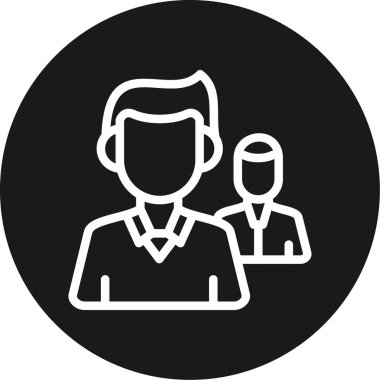 Takım Çizgisi Çemberi BG Simgesi, Basit Tasarımlı Vektör Resimleri