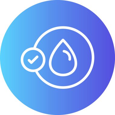 Hidrasyon Çizgisi Gradyan Çemberi Simgesi, Basit Tasarımlı Vektör Resimleri