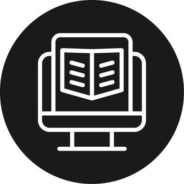 Dijital Hikaye Çizgisi Çemberi BG Simgesi, Basit Tasarımlı Vektör Resimleri