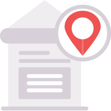 Konum Uzaktan Düz Simge, Basit Tasarımlı Vektör Resimleri