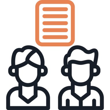 Yönetici Planı Simgesi, Basit Tasarımlı Vektör İllüstrasyonu