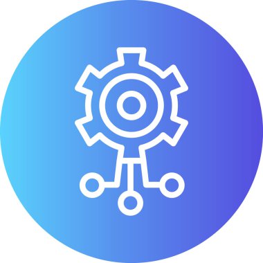 Kod Entegrasyon Çizgisi Gradyan Çemberi Simgesi, Basit Tasarımlı Vektör Resimleri