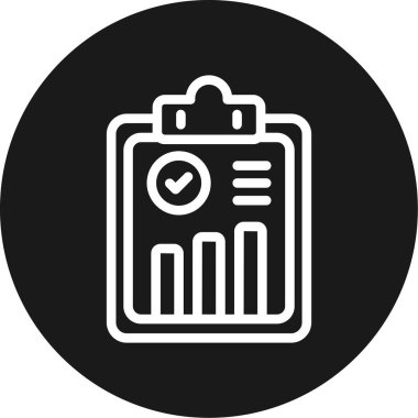 Endüstri Analizi Hattı Çemberi BG Simgesi, Basit Tasarımlı Vektör Resimleri