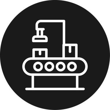 Üretim Süreci Çemberi BG Simgesi, Basit Tasarımlı Vektör Resimleri