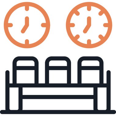 Hastane Bekleme Odası Simgesi, Basit Tasarımlı Vektör Resimleri