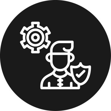 Kriz Yönetim Çizgisi Çemberi BG Simgesi, Basit Tasarımlı Vektör Resimleri