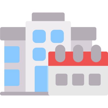 Otel Olay Sabit Simgesi, Basit Tasarımlı Vektör Resimleri