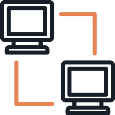 Ağ Satırı Simgesi, Basit Tasarımlı Vektör Resimleri