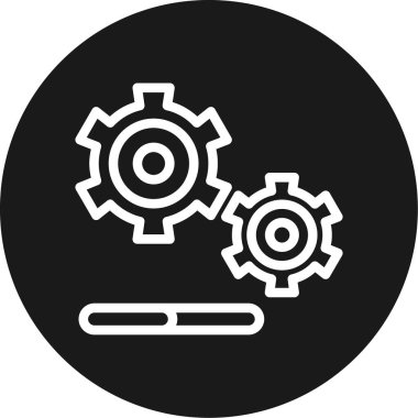 Yazılım Güncelleme Satırı Çemberi BG Simgesi, Basit Tasarımlı Vektör Resimleri