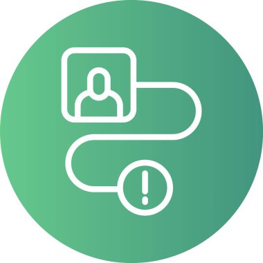 Kullanıcı Yolculuğu Çizgisi Gradyan Çemberi Simgesi, Basit Tasarımlı Vektör Resimleri