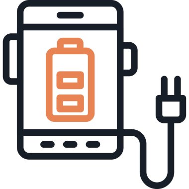 Hızlı Şarj Uyarlayıcı Satırı Basit Tasarımlı Vektör ResmiComment