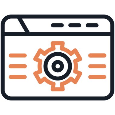 SEO Trafik Çizgisi Bitiş Simgesi, Basit Tasarımlı Vektör İllüstrasyonu