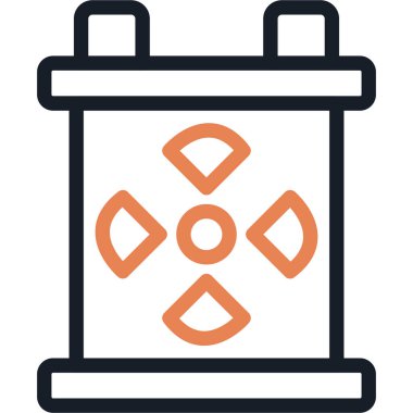 Nükleer Atık Çizgisi Basit Tasarımlı Vektör ResmiComment