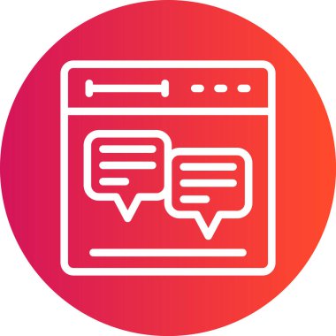 İpucu Satırı Gradyan Çemberi Simgesi, Basit Tasarımlı Vektör Resimleri