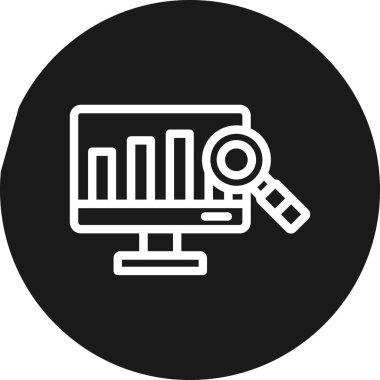 SEO Denetim Satırı Çemberi BG Simgesi, Basit Tasarımlı Vektör Resimleri