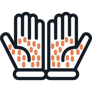 Tıbbi Eldiven Çizgisi Simgesi, Basit Tasarımlı Vektör Resimleri