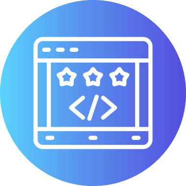 Sekme Kodu Satırı Gradyan Çemberi Simgesi, Basit Tasarımlı Vektör Resimleri