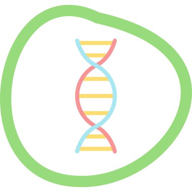 Genetik Harita Düz Simgesi, Basit Tasarımlı Vektör Resimleri