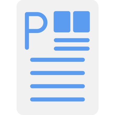 Otopark Doğrulama Düz Simgesi, Basit Tasarımlı Vektör İllüstrasyonu