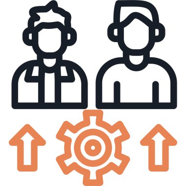 Takım Proje Çizgisi Simgesi, Basit Tasarımlı Vektör Resimleri