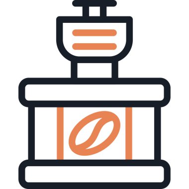 Kahve Sahası Simgesi, Basit Tasarımlı Vektör İllüzyonu