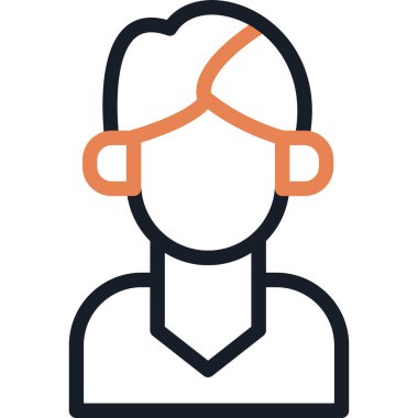 Takım Lideri Satırı Simge Ögesi, Basit Tasarımlı Vektör İllüstrasyonu