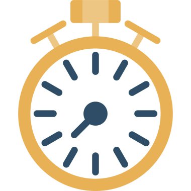 Stopwatch Düz Simge, Basit Tasarımlı Vektör Resimleri