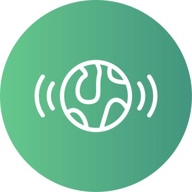 Haber Ağı Çizgisi Gradyan Çemberi Simgesi, Basit Tasarımlı Vektör Resimleri