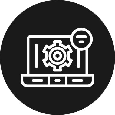 UI Tasarım Satırı Çemberi BG Simgesi, Basit Tasarımlı Vektör Resimleri