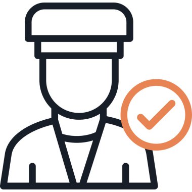 Ticari Satır Simgesi, Basit Tasarımlı Vektör İllüstrasyonu