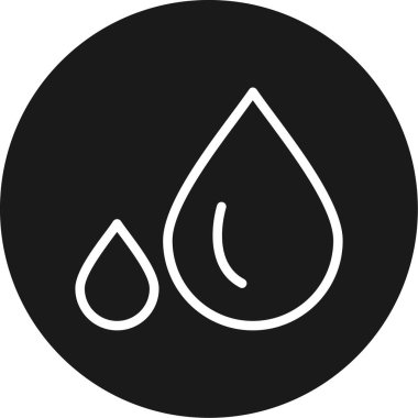 Su Düşürme Hattı Çemberi BG Simgesi, Basit Tasarımlı Vektör Resimleri