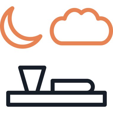 Uyku Uyarıcı İçeceği (Wa Line Due Simgesi, Basit Tasarımlı Vektör İllüstrasyonu