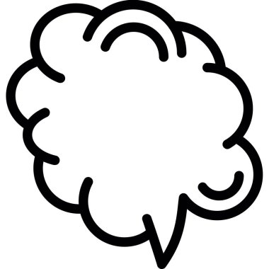 Comic Style Konuşma Baloncuğu, Basit Tasarımlı Vektör İllüzyonu