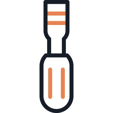 Tahta Keski Çizgisi Simgesi, Basit Tasarımlı Vektör Resimleri