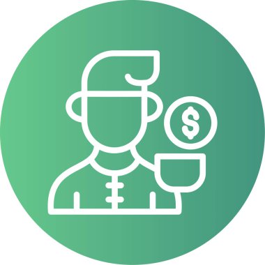 Yoksulluk Alttürme Hattı Gradyan Çemberi Simgesi, Basit Tasarımlı Vektör Resimleri