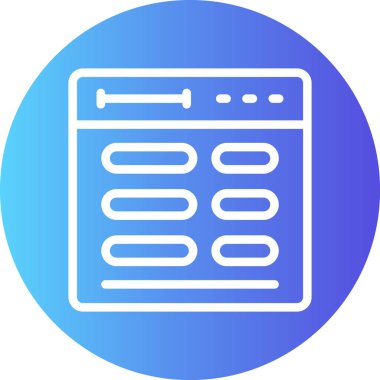 Yan Çubuk Çizgisi Gradyan Çemberi Simgesi, Basit Tasarımlı Vektör Resimleri