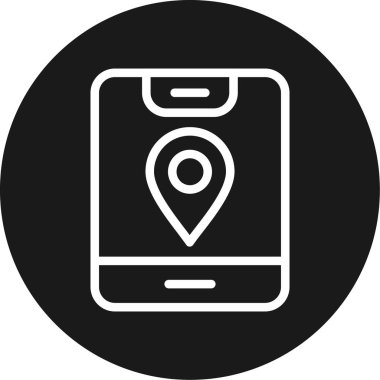 Lojistik İzleme Çizgisi Çemberi BG Simgesi, Basit Tasarımlı Vektör Resimleri