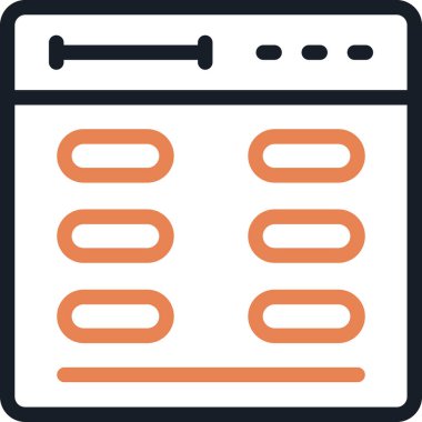 Kenar Çubuğu Simgesi, Basit Tasarımlı Vektör İllüstrasyonu