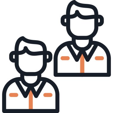 Hastane Personel Hattı İkonan Simge, Basit Tasarımlı Vektör Resimleri