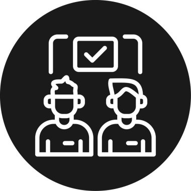 Takım Motivasyon Çizgisi Çemberi BG Simgesi, Basit Tasarımlı Vektör Resimleri