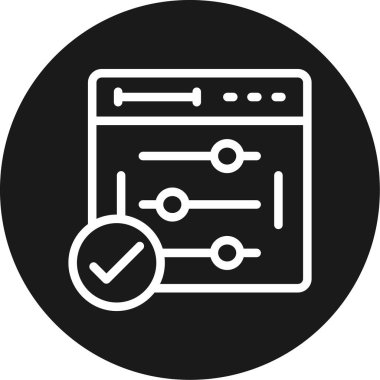 Kaydırma Çizgisi Çemberi BG Simgesi, Basit Tasarımlı Vektör Resimleri