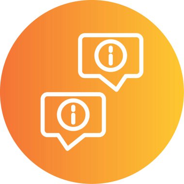 Bilgi Merkezi Logo Çizgisi Gradyan Çemberi Simgesi, Basit Tasarımlı Vektör Resimleri