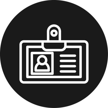 Kimlik Çizgisi Çemberi BG Simgesi, Basit Tasarımlı Vektör Resimleri