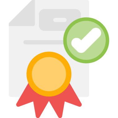 Hukuki Anlaşma Düz Simge, Basit Tasarımlı Vektör İllüstrasyonu