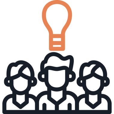 Takım Eğitim Çizgisi Simgesi, Basit Tasarımlı Vektör Resimleri